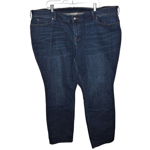 Duluth Trading Co. Women Plus 24W Tall Dark Wash DuluthFlex Skinny Denim Jeans - Picture 2 of 8